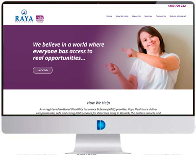 Raya-Health-Care-1-page-cheap-website-design-ballarat